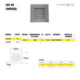 Luz de Cortesía Cuadrada Louver 1W 10 Piezas - Interled Mexico