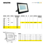 Reflector LED 20W Calido 10 Piezas - Interled Mexico