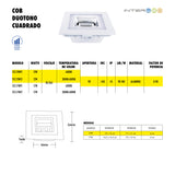 COB Doble Color Cuadrado 12W Centro Calido Reborde Frio 10 Piezas - Interled Mexico