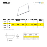 Panel 60x60 CM Marco Aluminio Neutro 40w 10 Piezas - Interled Mexico